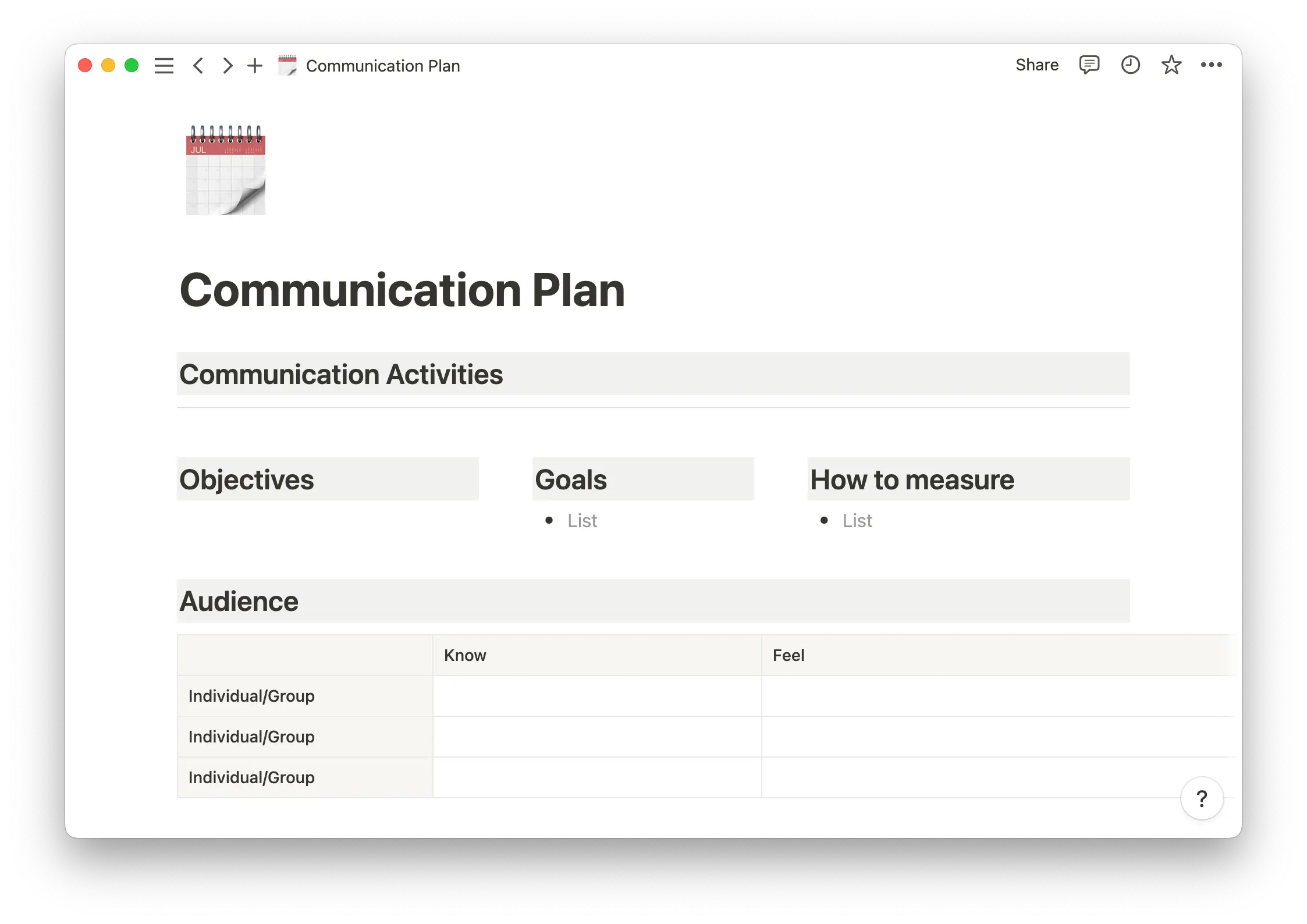 Notion's-communication-plan-template