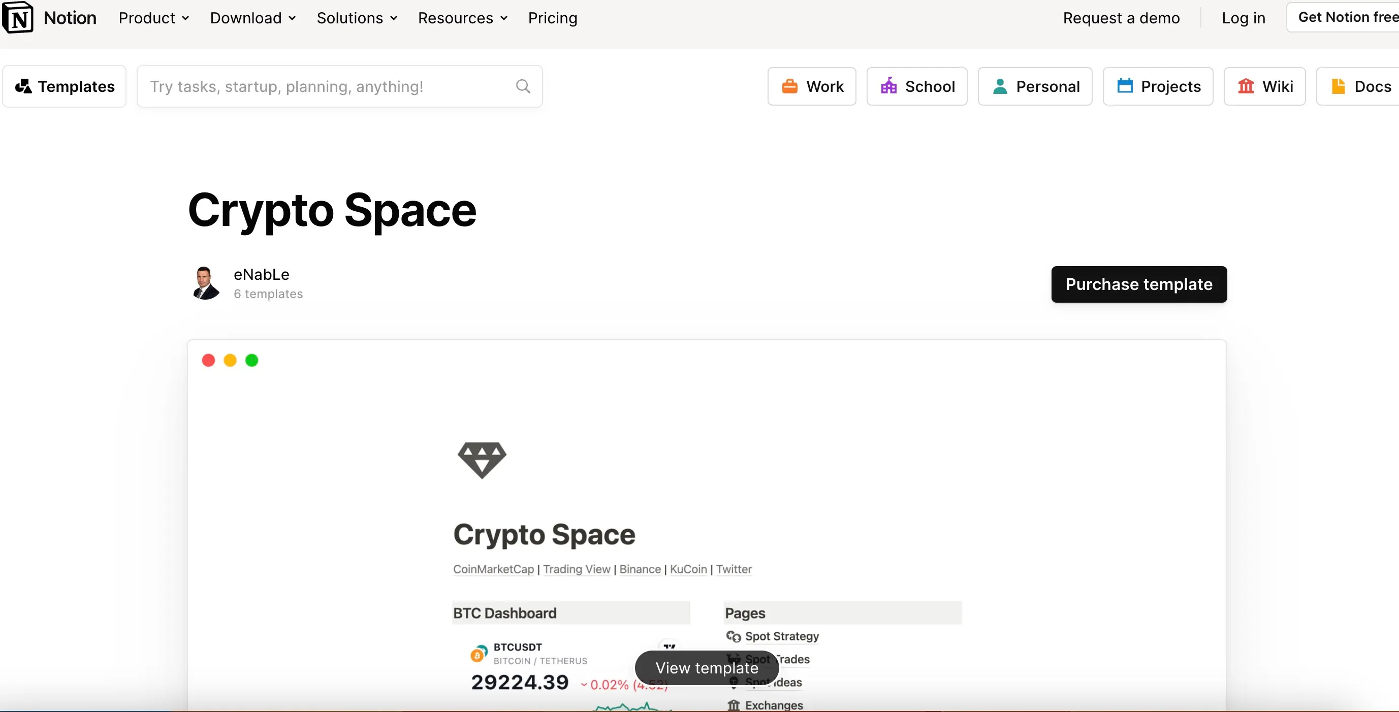 Crypto Space template