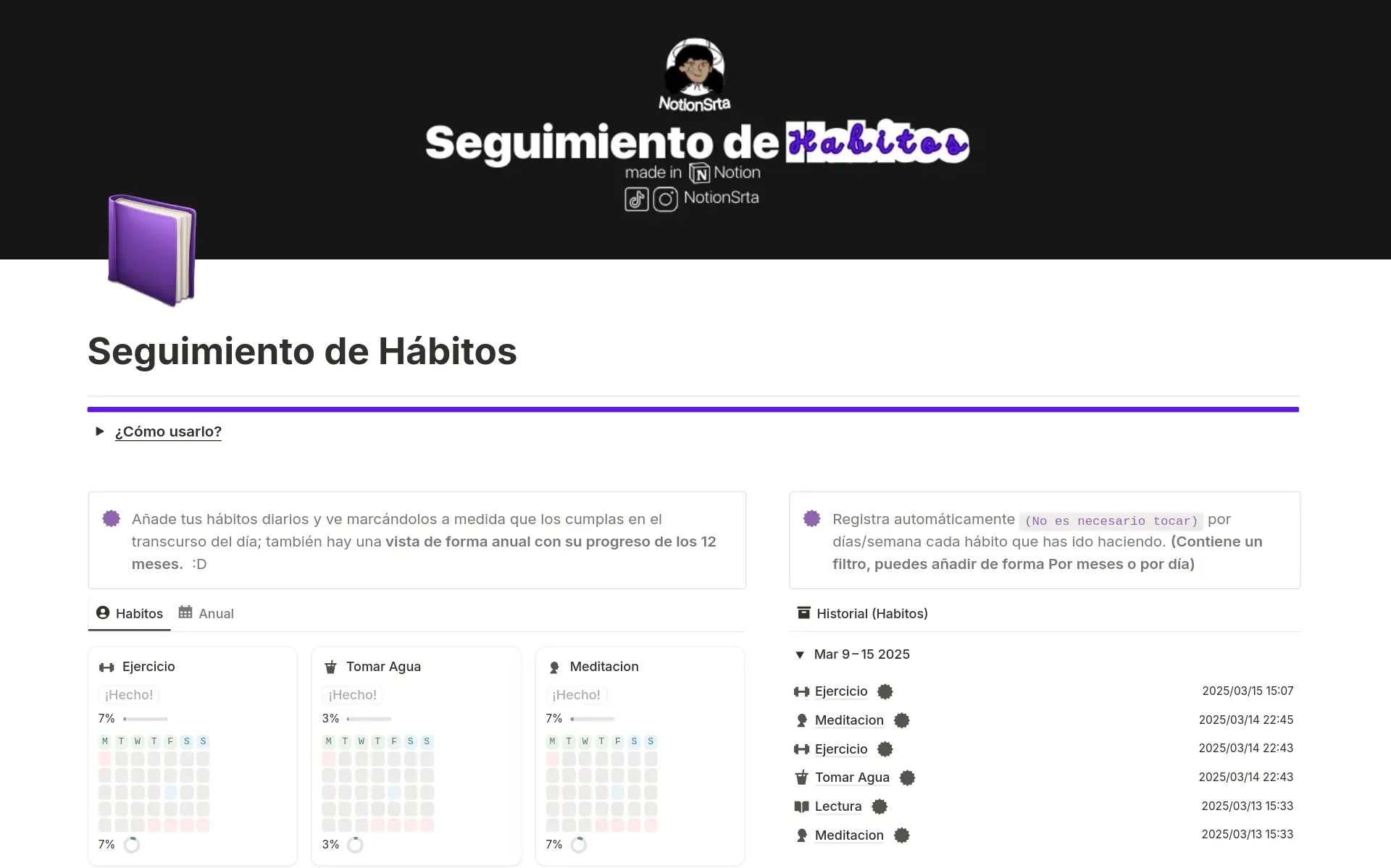 Captura de pantalla de la colección Un panel de control para cada uso creada por Notion